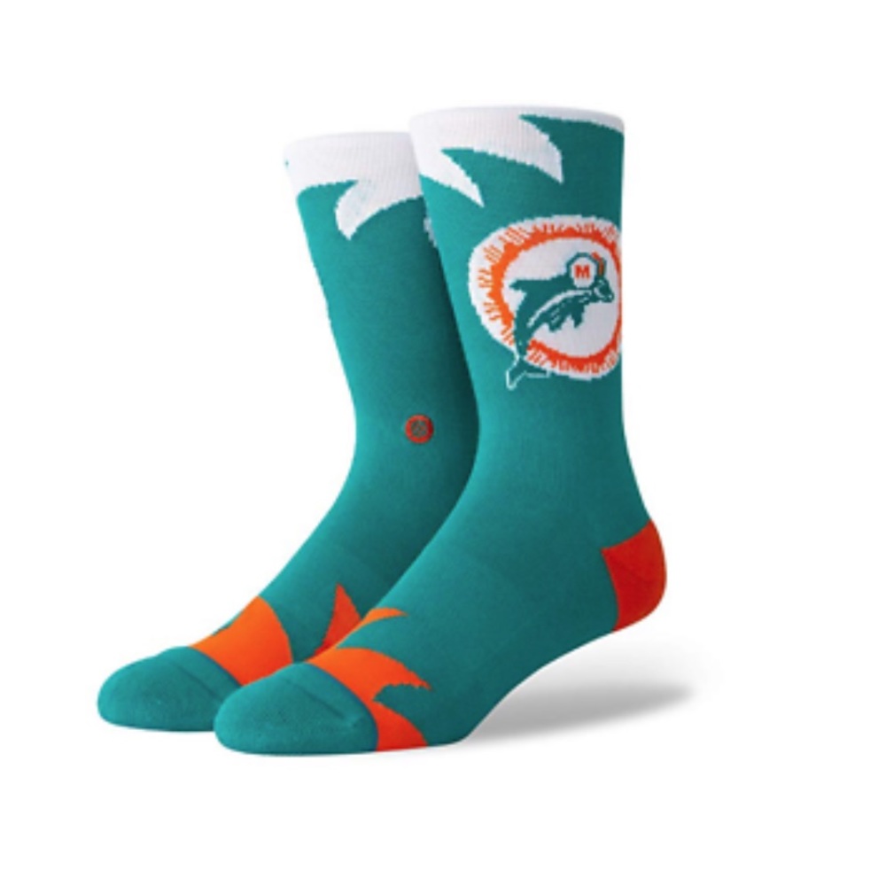 Miami Dolphins Stance NFL Crew Socks